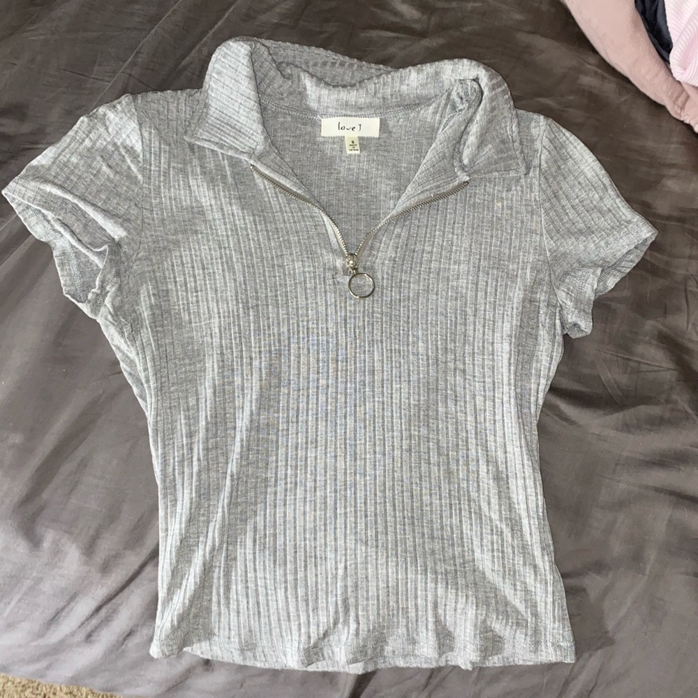 Forever 21 cropped, collared tee